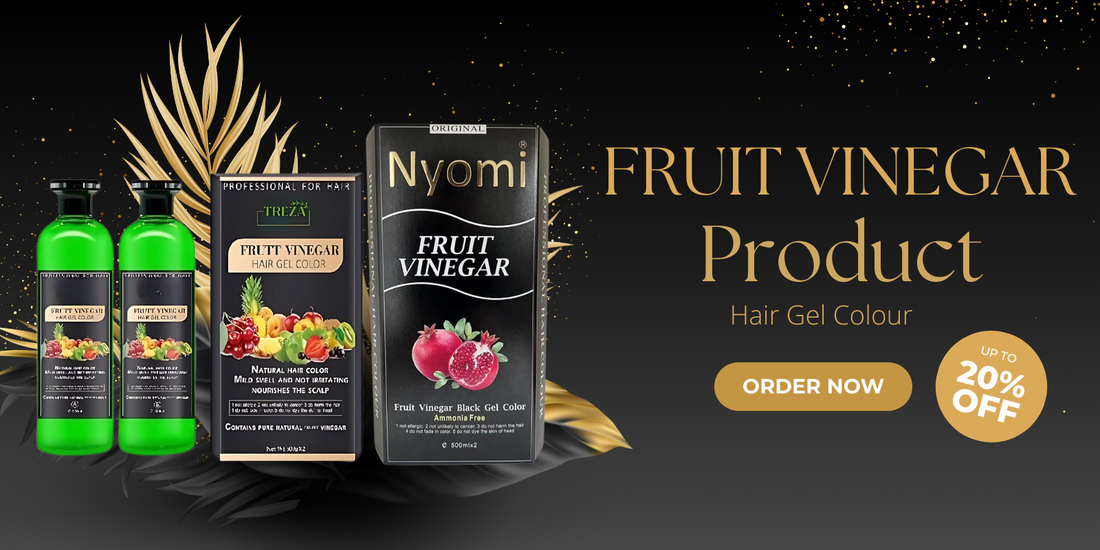 Treza Care Fruit Vinegar Natural Black Hair Gel Color – Easy, Safe & Natural Black Look