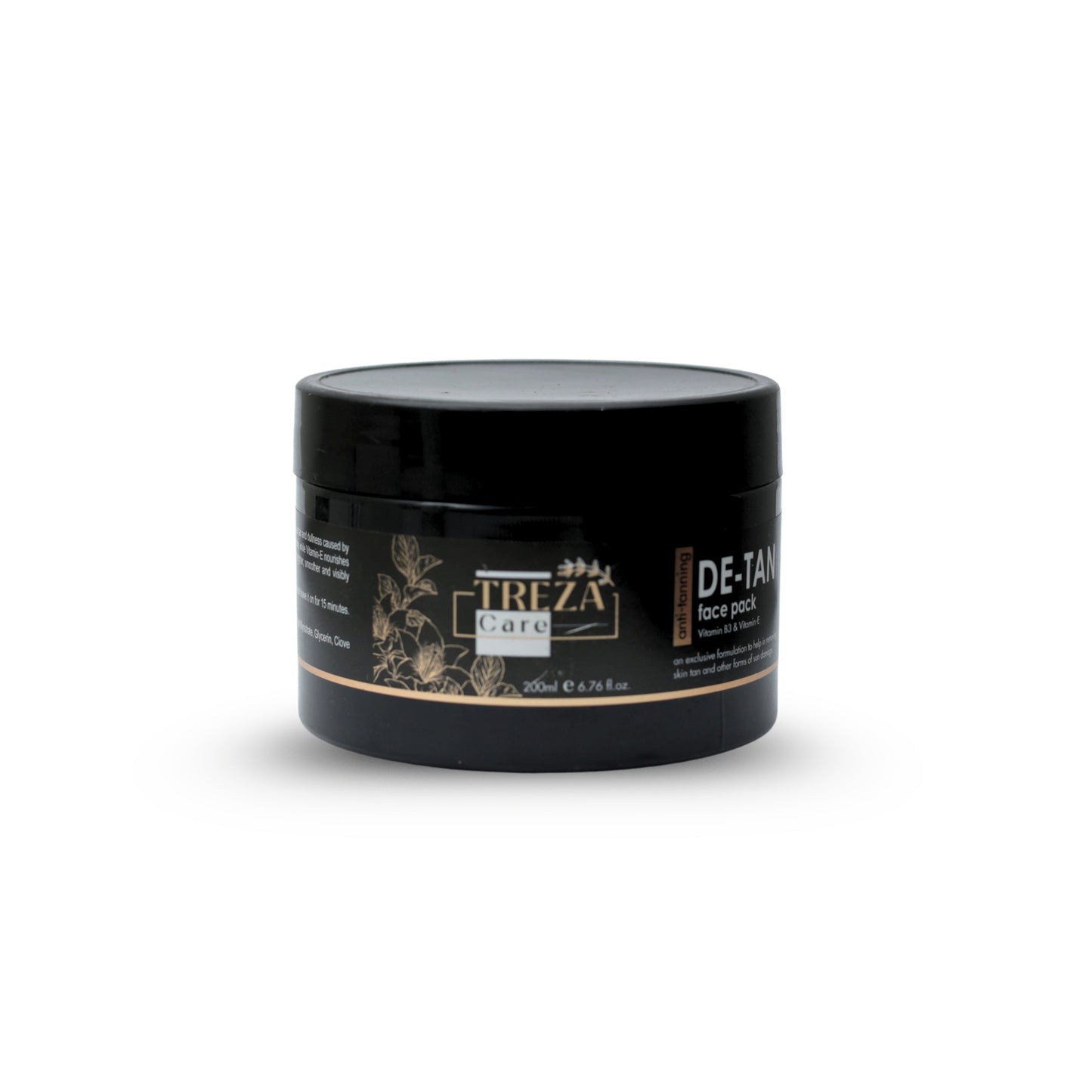 Treza Care De-Tan Face Pack with Vitamin B3 & Vitamin E - 200ml