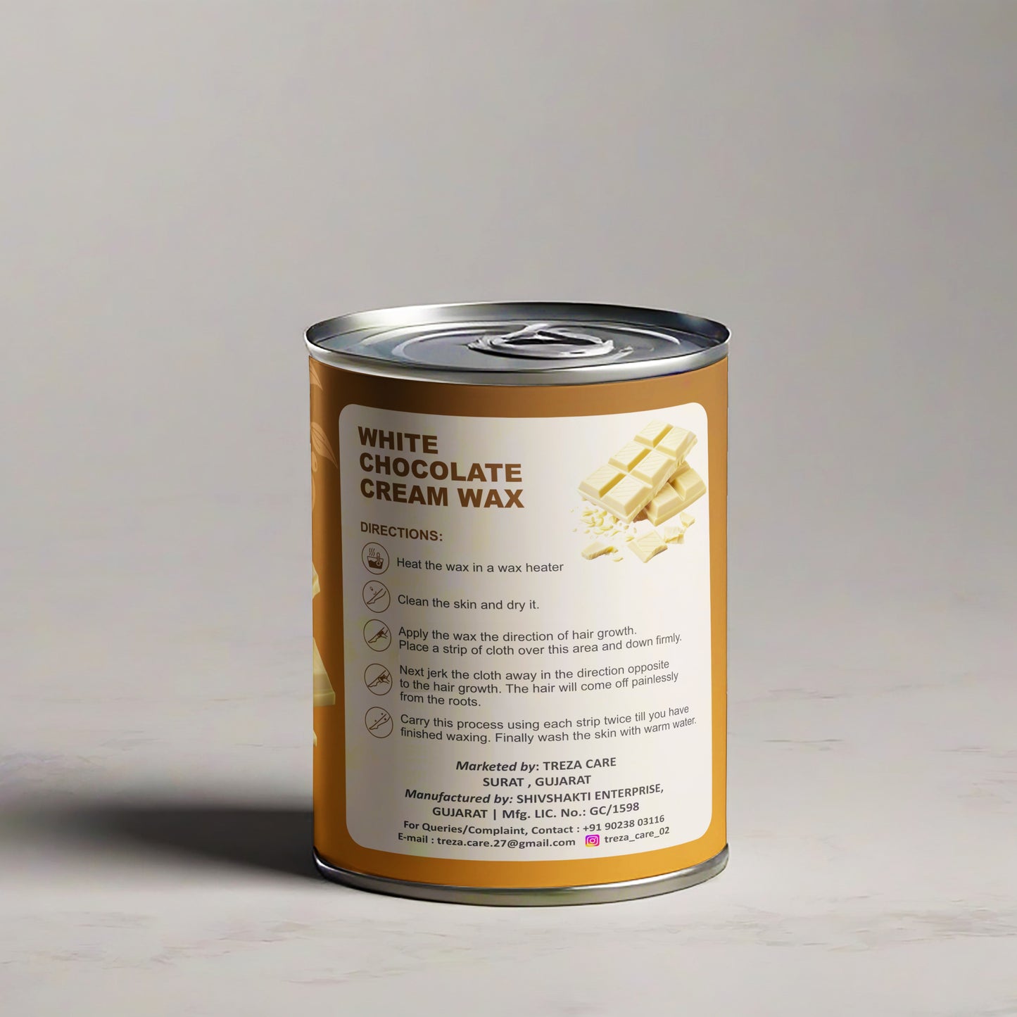 Treza Care White Chocolate Hair Removal Cream Wax – 500g