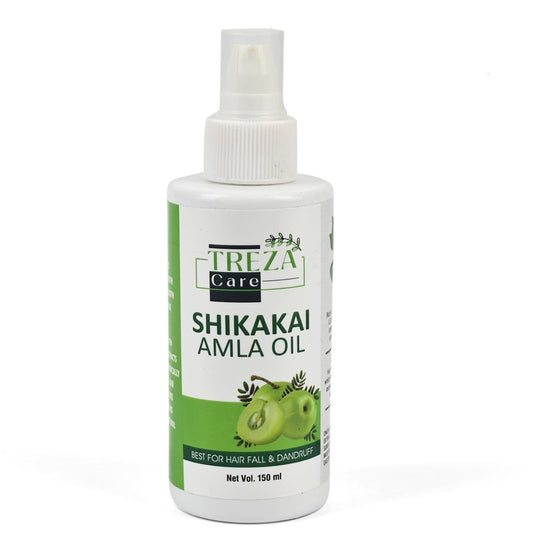 TREZA CARE Shikakai Bhringraj Hair Oil - Best Anti Dandruff Paraben and Mineral Oil Free(150 ml)