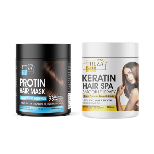 Treza Care Hair Repair Combo – Protein Hair Mask + Hair Spa Treatment Cream  Complete Deep Care for Dry & Damaged Hair